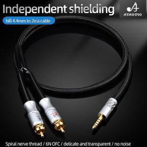 HIFI 4.4MM 밸런스 2RCA 케이블 HI END 6N OFC 4.4 RCA 오디오 PHA2A WM1A 1Z ZX300A DAC AMP