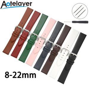 시계 스트랩 시계줄 교체 호환 초박형 가죽 부드러운 플레인 방수 밴드 8MM 10MM 12MM 13MM 14MM 15MM 16MM 17MM 18MM 19MM 20MM 21MM 22MM