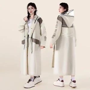 [다잇템] 여성 장마 워터프루프 레인코트 빅사이즈 코트형 후디 점퍼_22758697_588872