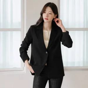 [시크라인] 드에린 싱글 원버튼 백 스트랩 자켓