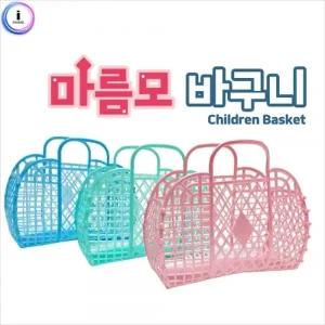 f04 마름모 단추바구니 시장바구니(색상랜덤)