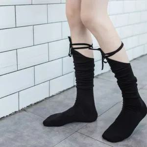 |CCA83D8|여성 러블리 발레끈 니삭스 무지 스판 양말