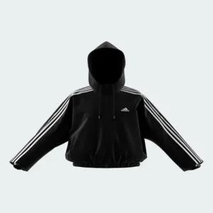 아디다스 adidas 에센셜 3S 우븐 윈드브레이커 - 블랙 HT3399