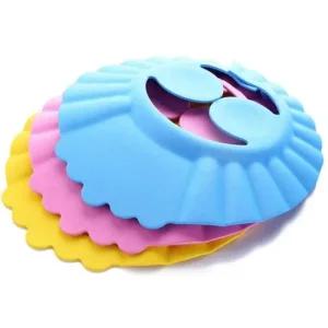 3색 1개 유아 아동 샴푸캡 목욕 캡 귀마개 샴푸모자 목욕귀마개 아이머리감 기기 샴푸캡