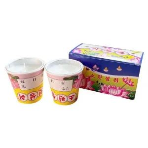 기도용 종이컵초 2P 향 양초 소원양초 기도 일심향 소원 원백 도매 대용량