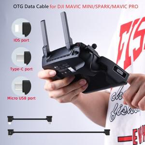 OTG 데이터 케이블, DJI호환 MAVIC MINI/SPARK/MAVIC PRO 드론 원격 컨트롤러-iphone 호환 ipad 호환 samsu