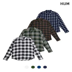 [HUM][본사][HUM]유니)플란넬 트윌 체크 셔츠(FHNFCSL713P)
