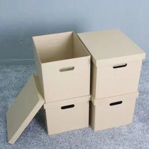 5겹 대형 종이수납함 리빙박스 41.5X32X32mm 4개 종이수납박스 종이수납함 종이박스 수납정리함