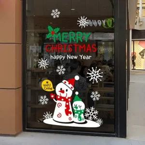 MERRY CHRISTMAS 유리장식스티커 인테리어시트지 크리스마스 쇼윈도우장식 유리시트지