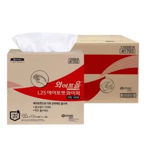 와이프올 L25 에어포켓와이퍼 대형100매x6카톤(41303)산업용티슈 산업용와이퍼