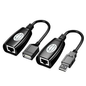 Cat5 RJ45 Cat6 패치 코드 검정색 네트워킹 에 2Pcs USB to RJ45 LAN 케이블 연장 어댑터 익스텐더