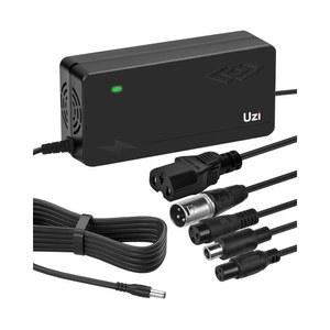 48V 리튬 이온 배터리를 빠르고 안전하게 충전할 수 있는 Uzi 54.6V 2A 충전기(다중 출력 헤드 포함)(Ebike/전기 스쿠터 내장 팬 냉각 시스템)