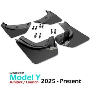2025 테슬라 호환 Model Y Juniper Launch 머드 플랩 전천후 가드 드릴링  PP   TPE 액세서리