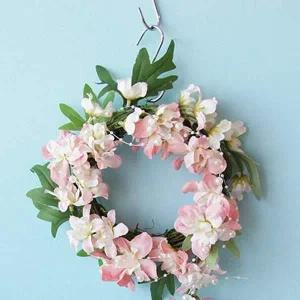 플로라 진주 벽걸이 장식 조화 리스 인테리어 가렌더 디스플레이