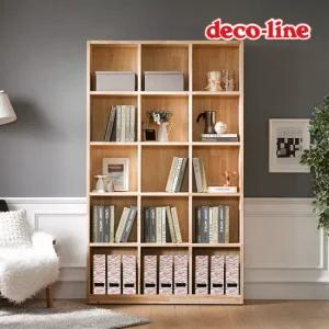 데코라인 코넬 에코 24T 원목 책장 5단 120cm DDR029C (착불)