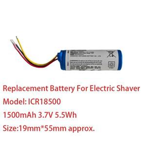 전기 면도기 및 전동 칫솔용 새 ICR18500 3.7V 1500mAh 충전식 배터리 교체