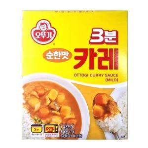 오뚜기 3분 카레 순한맛 200g x 12개 짜장 미트볼 햄버그스테이크