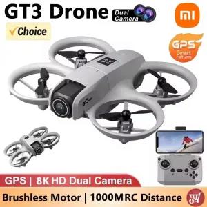 드론액세서리 XIAOMI GT3 드론 GPS 8K 전문가용 HD 180 ° 듀얼 카메라 5G WIFI 브러시리스 모터 장애물 회