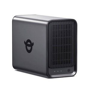 Yxk IronCOW Zero1 2-Bay 데스크톱 NAS, 2.5GbE 포트가 있는 쿼드코어 CPU NAS 스토리지, 홈 오피스용 AI 앨범 프라이빗 클라우드 데이터 사일런트 디자인 지원 4K HDMI, 네트워크 연결 스토리지(디스크리스)
