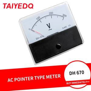 클래스 2.5 DH670 AC 5-500V 다이얼 아날로그 패널 볼트 전압계 게이지