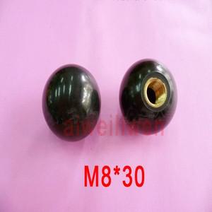 M8 스레드 30mm 길이 공작 기계 볼 핸들 베이클라이트 전기 나무 손잡이 핸드 휠 플라스틱 치아