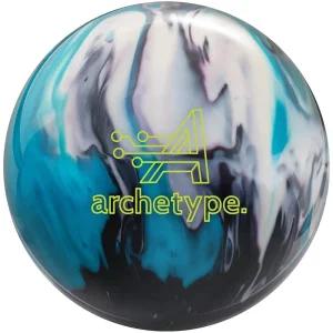 Bowlerstore Products Track PRE-DRILLED Archetype 하이브리드 볼링공 - 스카이 블루/블랙/화이트 6.4kg(1