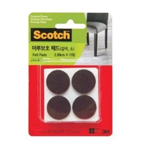올드림 3M 마루 보호 패드 원형 갈색 소 2.69cm 12개입 SP 850