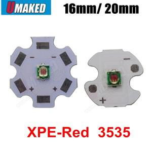 5pcs 3W 크리어 LED XPE R3 3535 SMD  칩 흰색 빨간색 녹색 파란색 UV 색상 16mm 20mm PCB