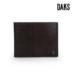 [닥스]닥스 리얼리자드 금속장식 브라운 반지갑 (DBWA4F731W3)