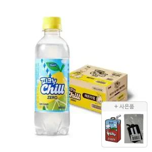 피크닉 칠 CHILL 제로 레몬라임 350ml 24입, 1개 + 증정 (피크닉 캐리어 네임태그,1개)