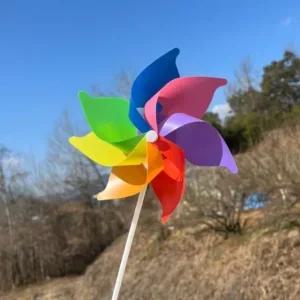 바람개비 만들기 PVC 조립 색동 행사 장식용 18cm 날개 1개 장난감 (WFK0EQN)
