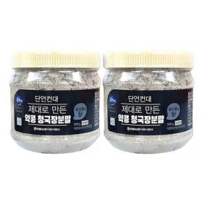 영월농협 동강마루 쥐눈이콩 약콩 청국장 분말 500g x 2개 국산콩 건강 발효분말