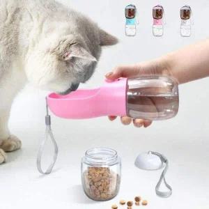 [셀러에이드]휴대용 반려동물 물병 300ml 사료식기