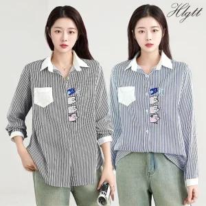 스트라이프고양이셔츠2종