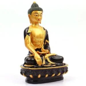 작은부처상 진갈색부처님상 진갈색가사 부처님상 좌불상 (WFK0MG7)