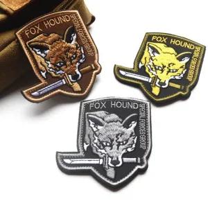 찍찍이 밀리터리 패치 와펜 fox hound 밀리터리 패치 와펜 자수패치 오바로크 컴퓨터자수