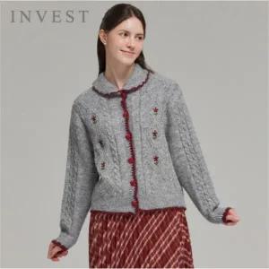 [인베스트] 플라워 자수 하트 버튼 가디건_IN5W1KC4521