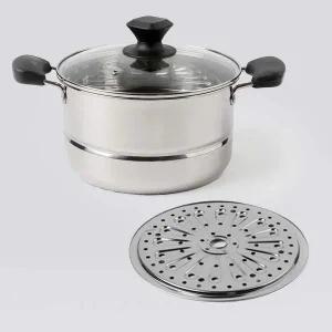 가정용 스텐 인덕션가능 찜곰솥 사골 냄비 22cm 26cm 인덕션곰솥 전골요리 육수냄비 곰탕냄비