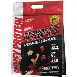 칼로바이 퍼펙트파워쉐이크 포대유청 WPC 초코맛 단백질보충제 프로틴 2kg 1개