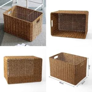 라탄짜임 사각 바구니 44x30cm 인테리어 바스켓 바스켓 라탄바구니 라탄트레이 라탄바스켓