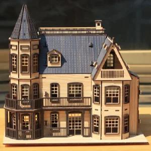 로렐타운홈블랙 나무모형 DIY 건축조립키트DIY DIY만들기 3D만들기 DIY미니어처하우스 DIY집만들기 만들기