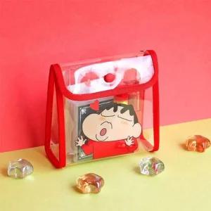 짱구 클리어 투명 파우치 1P 다용도 케이스 수납 보관