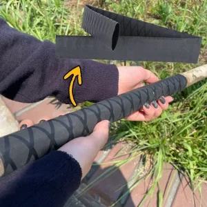 블랙 낚시대손잡이 40mm 낚시대 열수축고무 그립 손잡-WFGTGWA