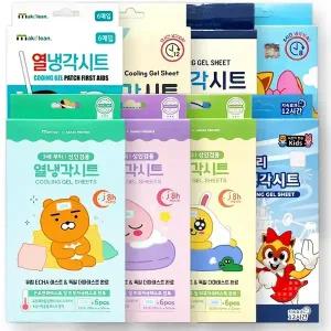 열냉각시트 해열 패치 쿨링 시트 어린이 영유아용 메이클린 곰탱이 카카오 6매입 국산