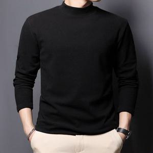 남성 목 폴라 티 기모 간절기 이너 레이어드 반목티