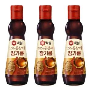 [CJ]100프로 통참깨참기름320ML 3병