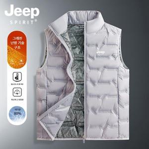 JEEP SPIRIT 남녀공용 초경량 후드 패딩 조끼