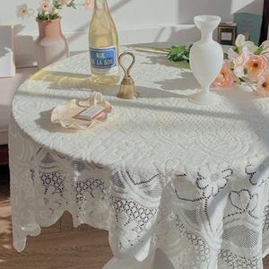 레이스 꽃자수 테이블보 식탁보 테이블 러너 협탁보 90x90