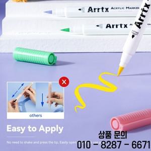 Arrtx 30/32/36/64 색상 아크릴 페인트 마커 브러시 팁 펜 바위 돌 세라믹 도자기 머그잔 나무 패브릭 캔버