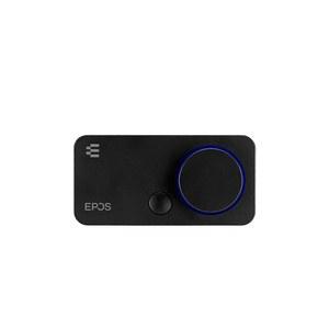 EPOS GSX 300 - 외장 컴퓨터 사운드 카드 고해상도 스테레오 및 7.1 서라운드 LED 볼륨 다이얼, 사용자 지정 가능한 스마트 버튼 Windows 10 동기화